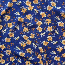 Printed Viscose GINGER Cobalt / Amber